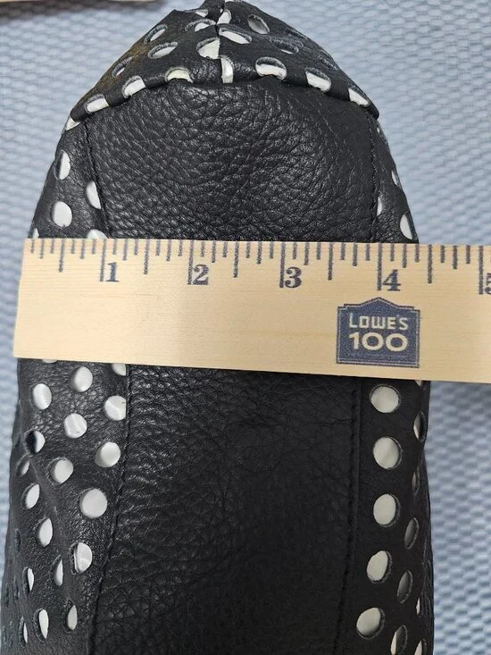 NWT BCBGMAXAZRIA Black & White Perforated Polka Dot Hobo Bag - Vegan Leather - Picture 11 of 12